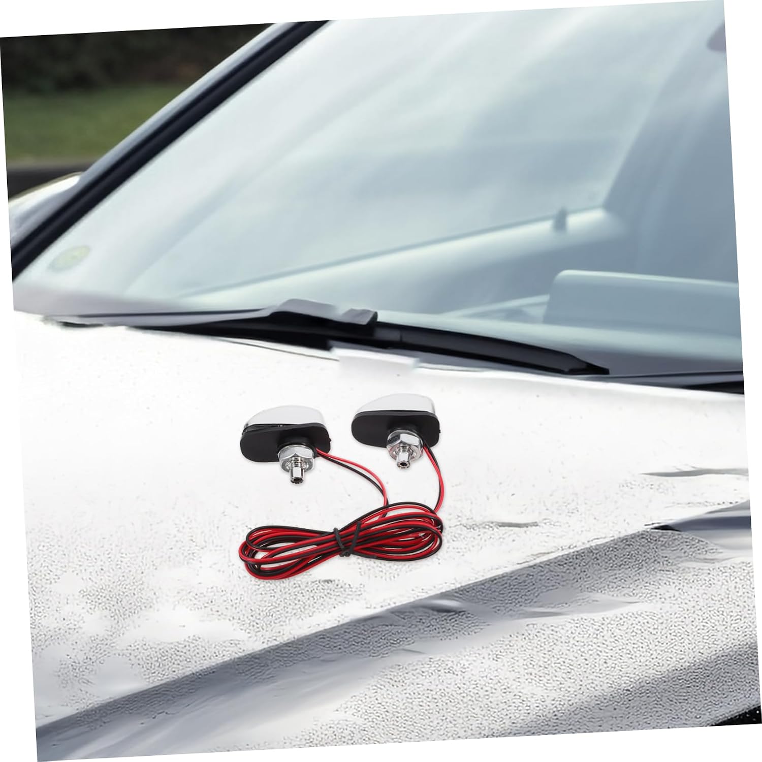 2pcs Led Windshield Washer Nozzles Light Front Car Water Spray Nozzle for Enhanced Visibility and Clean Windshield Easy Installation for Vehicles