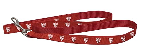 Sevilla Fútbol Club - Correa para Perro, Talla S-M, Producto Oficial, Poliester, Color Rojo (CyP Brands)