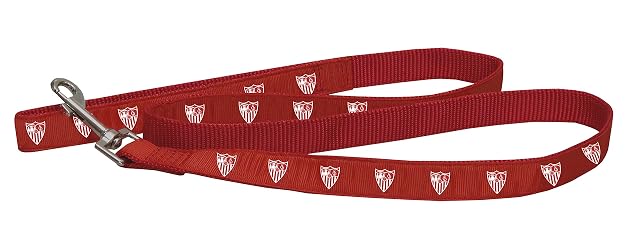 Sevilla Fútbol Club - Correa para Perro, Talla S-M, Producto Oficial, Poliester, Color Rojo (CyP Brands)