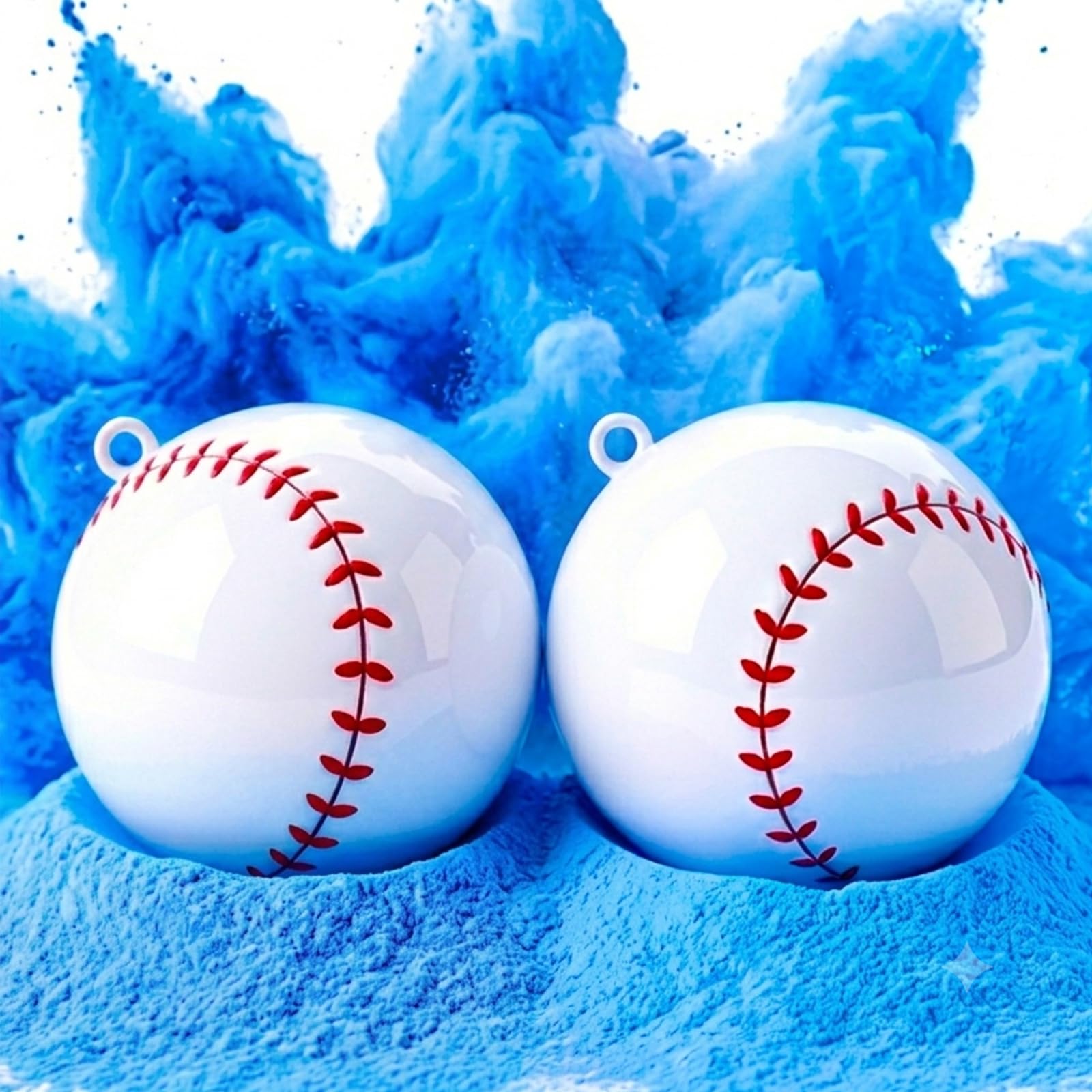 Disfore 2 Pack Gender Reveal Baseball with Blue Powder