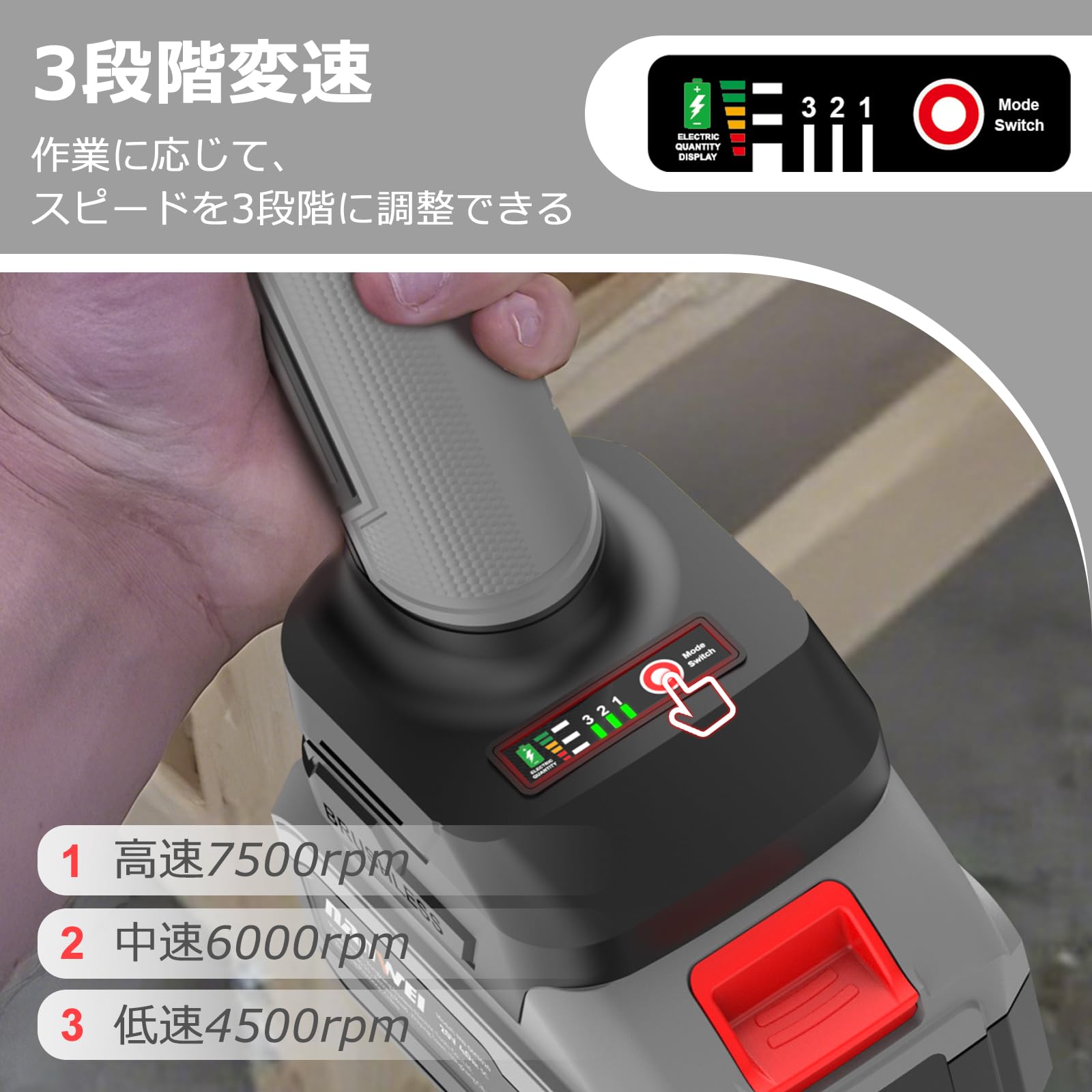 Amazon | NANWEI 充電式ディスクグラインダー マキタ18Vバッテリー対応 