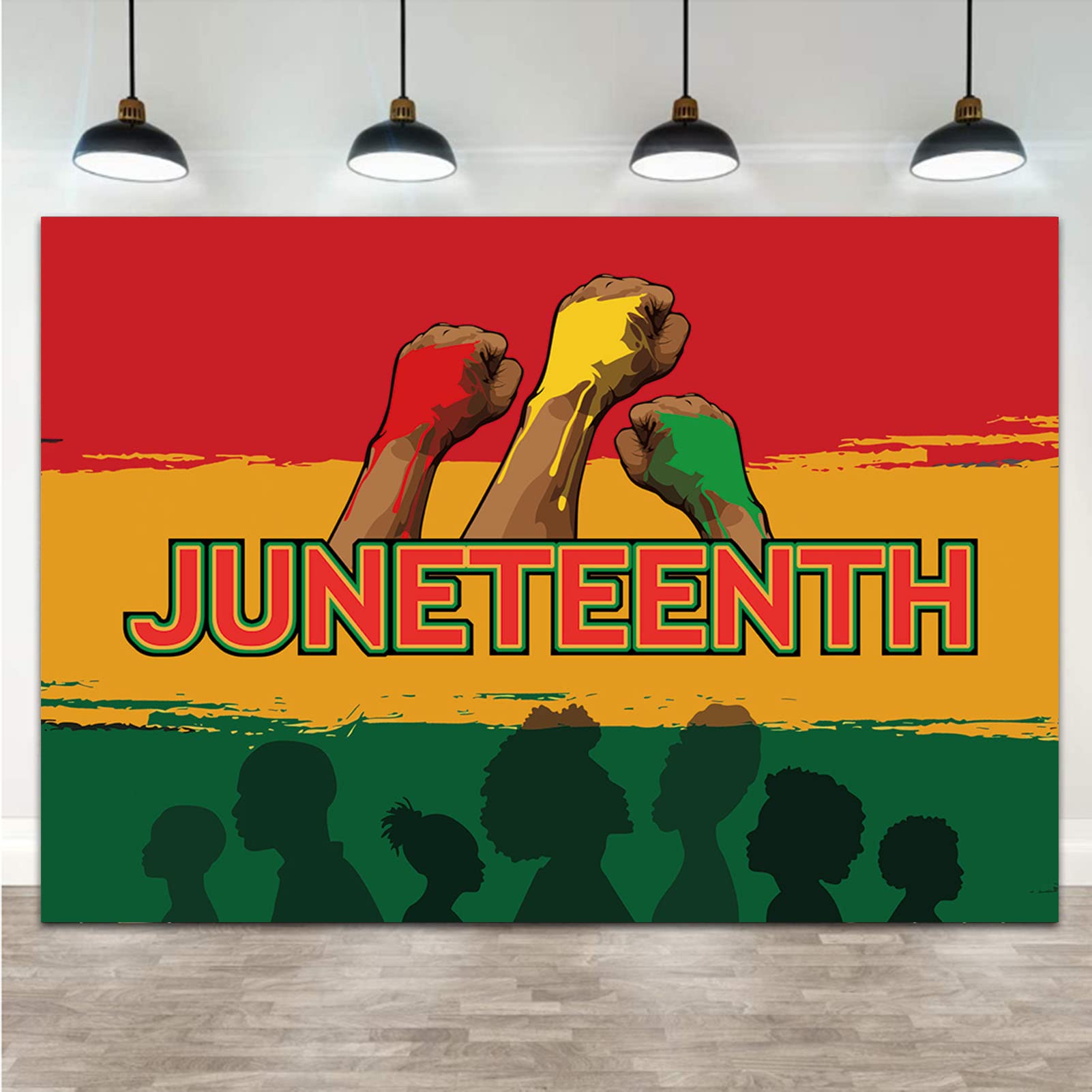 Juneteenth Flag Decor 19th June Freedom Day Photography Backdrops Juneteenth Liberation Patriotic Celebration Party Decoration Photo Background Cake Table Banner 7x5ft Polyester