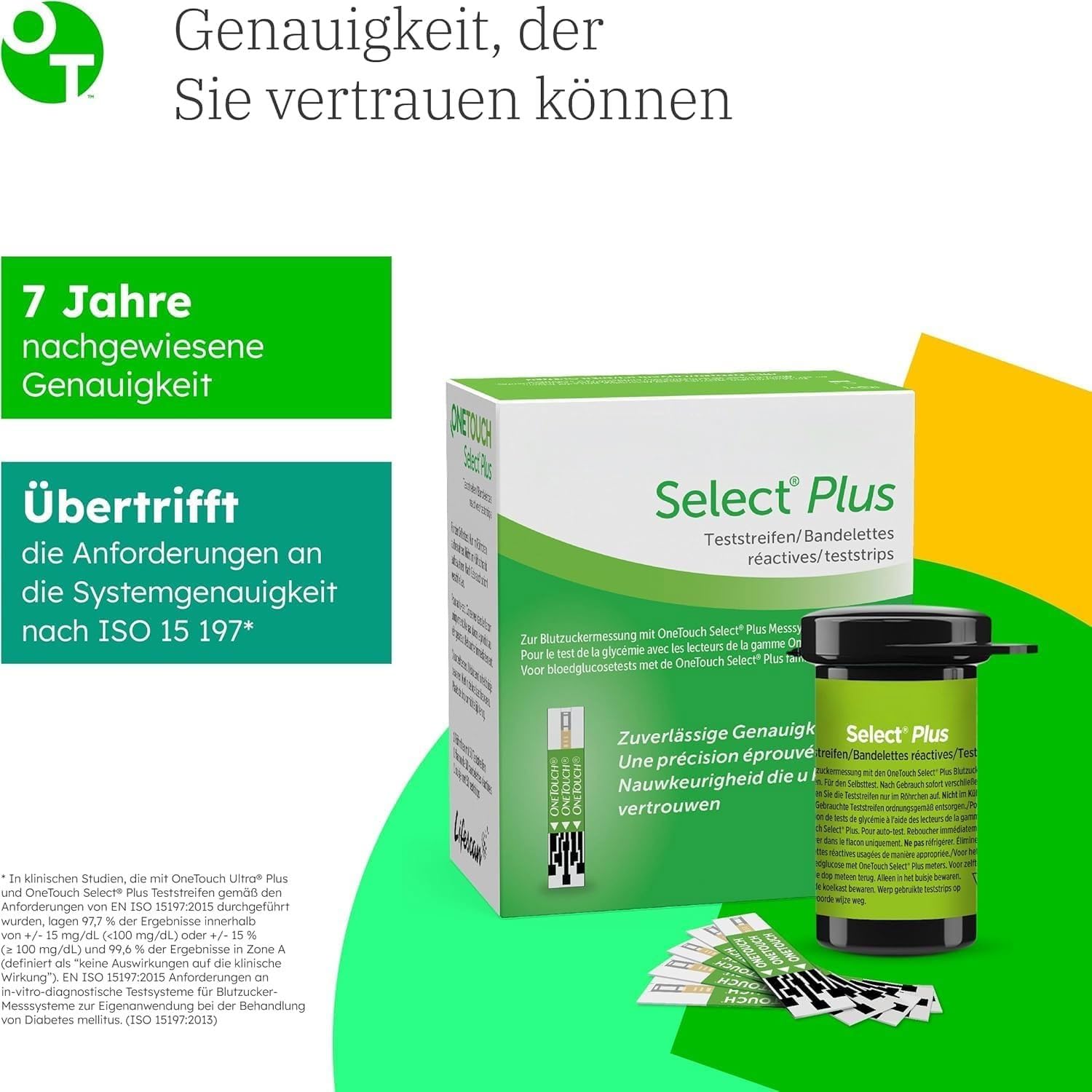 Select Plus Teststreifen, 1x50 Stück:1 Touch Select Plus Blutzuckermessgerät
