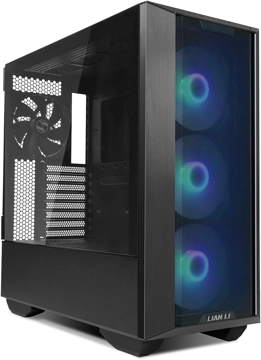 Lancool III RGB Full Tower PC Case – Black – 4x 140mm Fans Pre-Installed – Tempered Glass – E-ATX Support – High Airflow