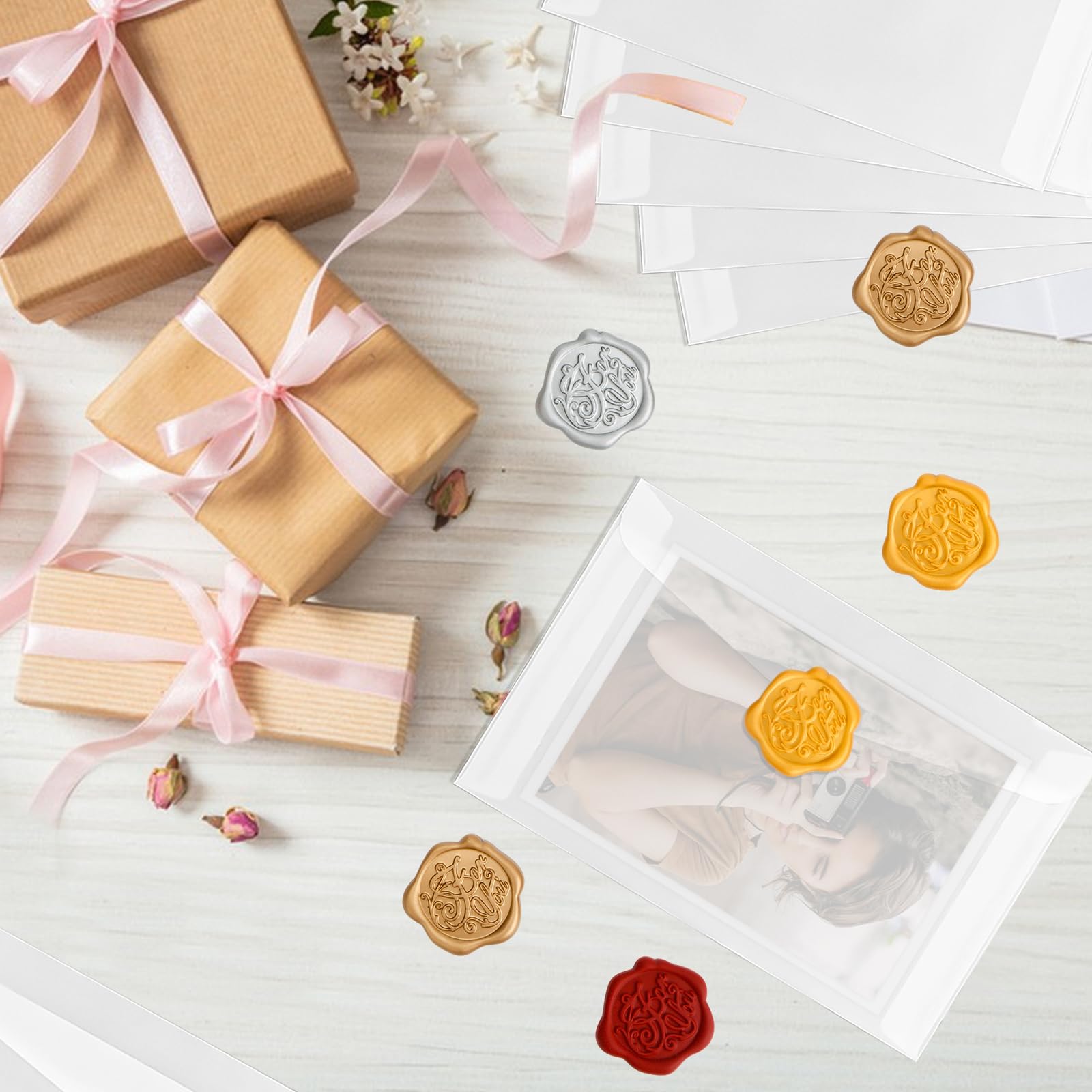 Confezione da 50 buste trasparenti, 125 × 185 mm, senza finestra, per matrimoni, biglietti di auguri, cartoline, inviti