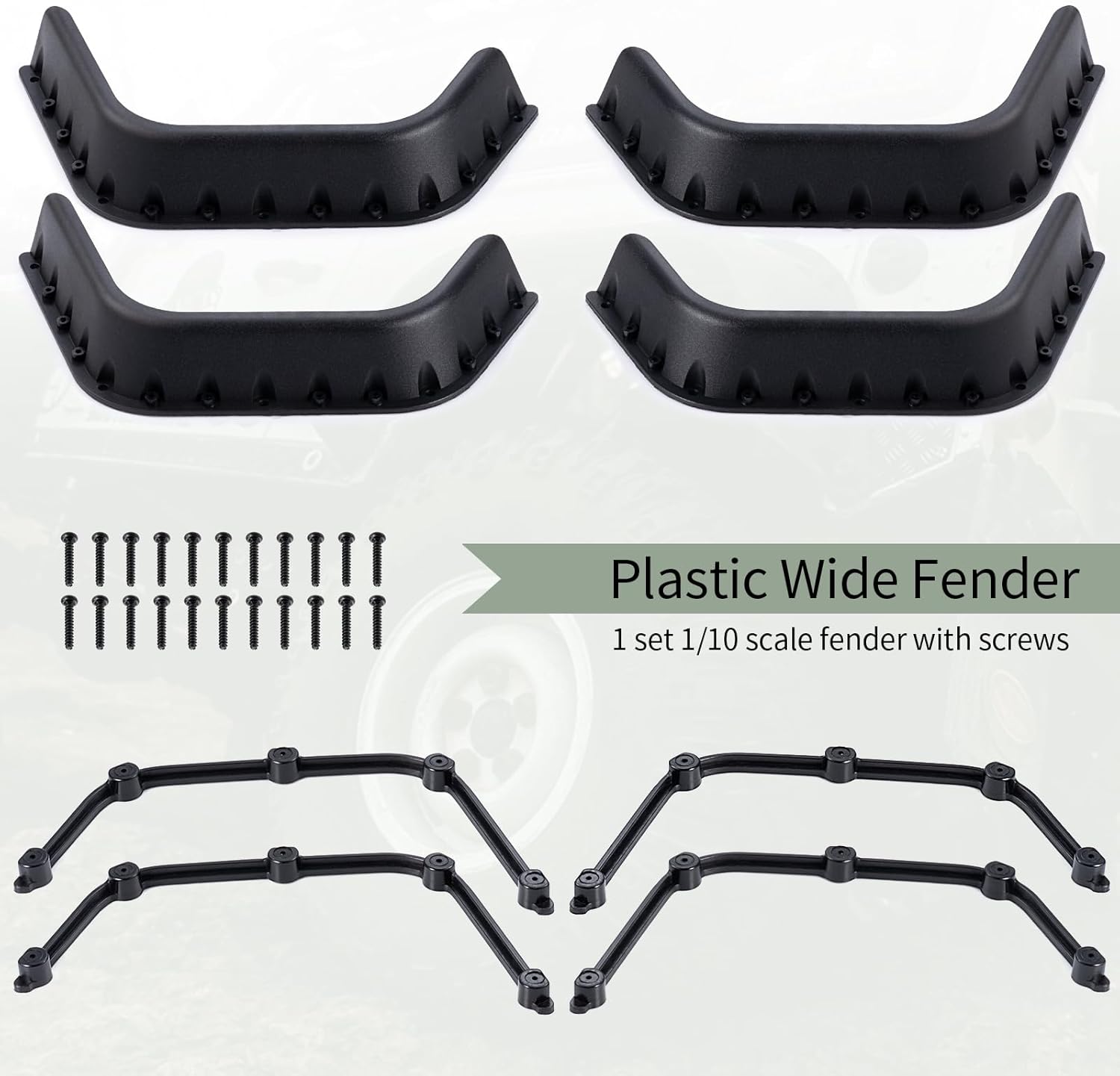 RC Car Fender Flares Upgrade Parts for 1/10 D90 D110 RC Crawler Car
