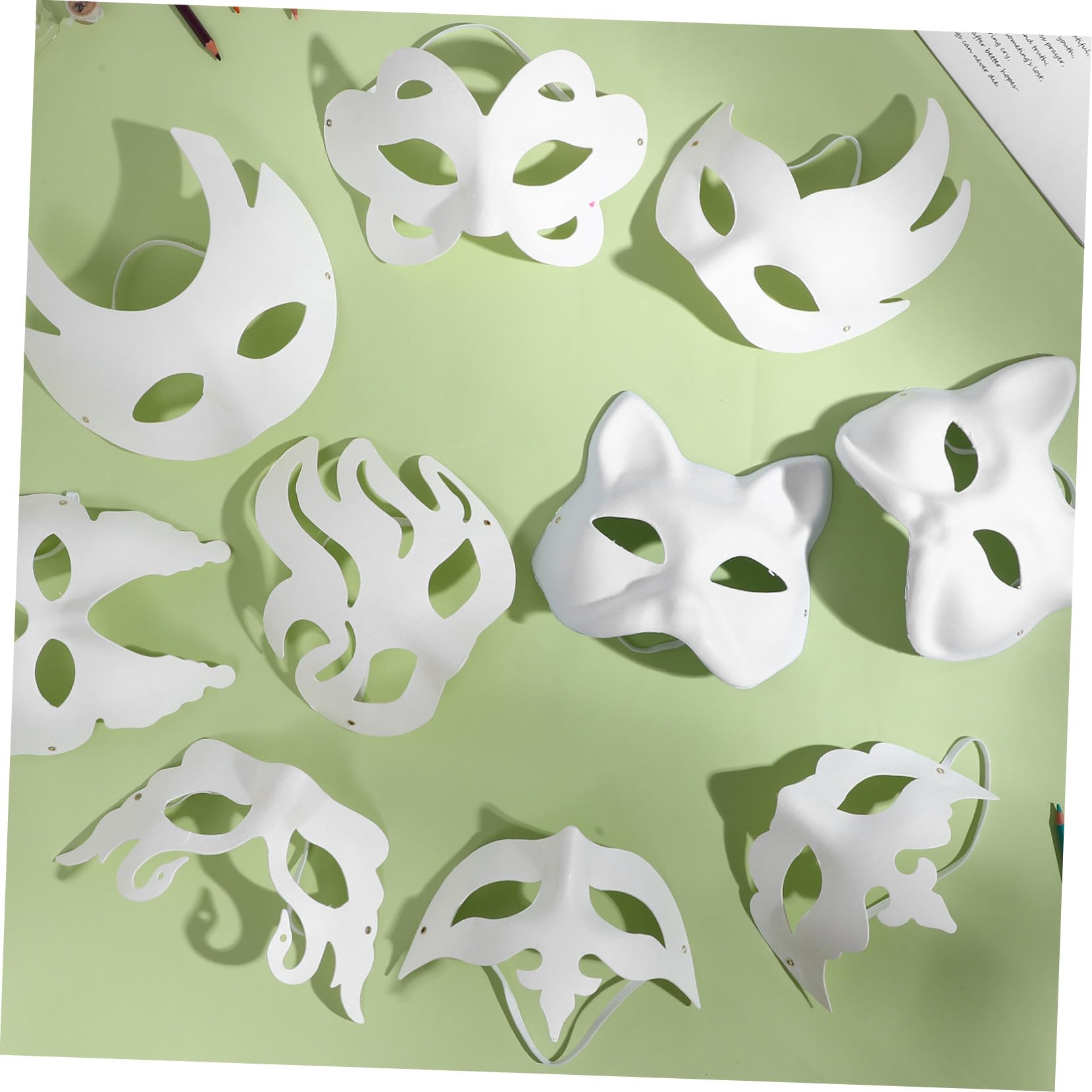 20 Pezzi Maschere Masquerade in Leggera per Maschere Te Bianche Colorare per Cosplay e per DIY e Accessorio Fotografico