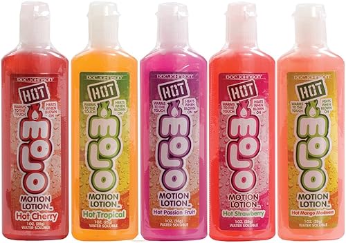Doc Johnson Hot and Sexy (ardiente y sexy), paquete de variedad de 5 sabores, paquetes de 5 botellas de 1 onza, 1301-50-AM, Transparente, 1, 1