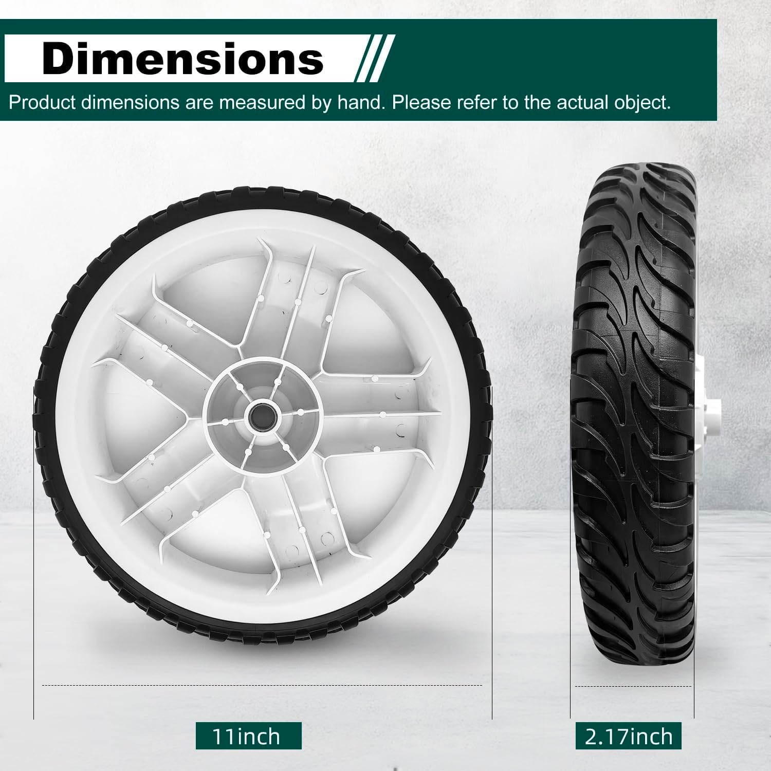 2 PACK 11"Lawn Mower Drive Rear Wheels Replace for Toro 137-4837 119-0313 115-2885 Compatible With Toro Models: 20339 20378 20959 21329
