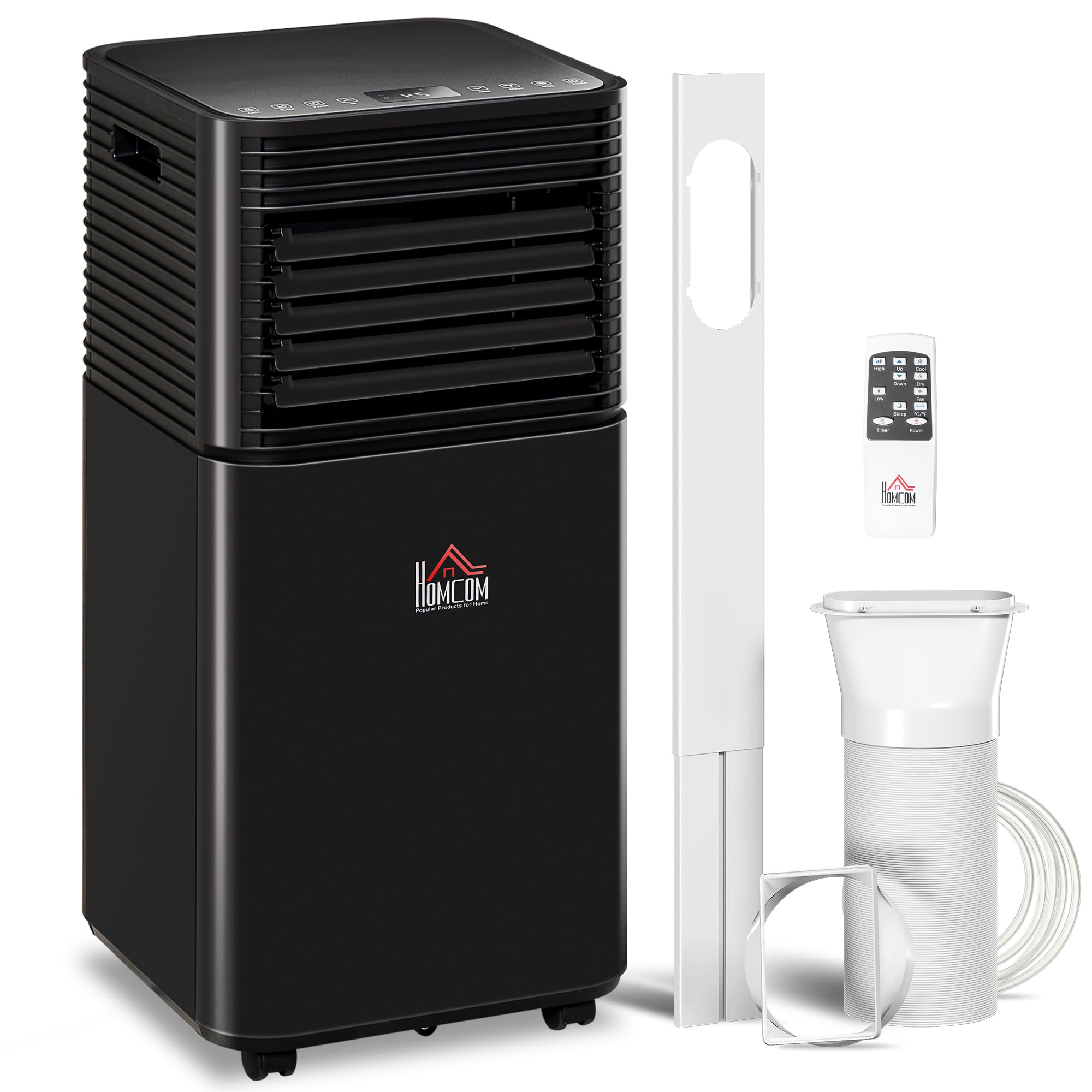 HOMCOM 10000 BTU Portable Air Conditioner for Rooms up to 441 Sq Ft 3-in-1 Mobile AC Unit with