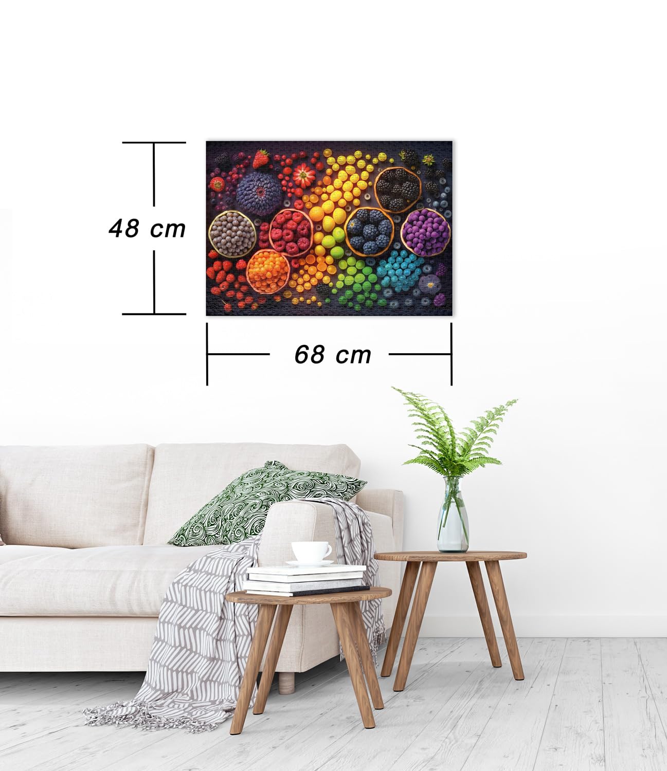 Ulmer Puzzleschmiede, Puzzle 1000 pieces ‘Rainbow Fruits’, Colourful fruit and berry puzzle motif - Image 3