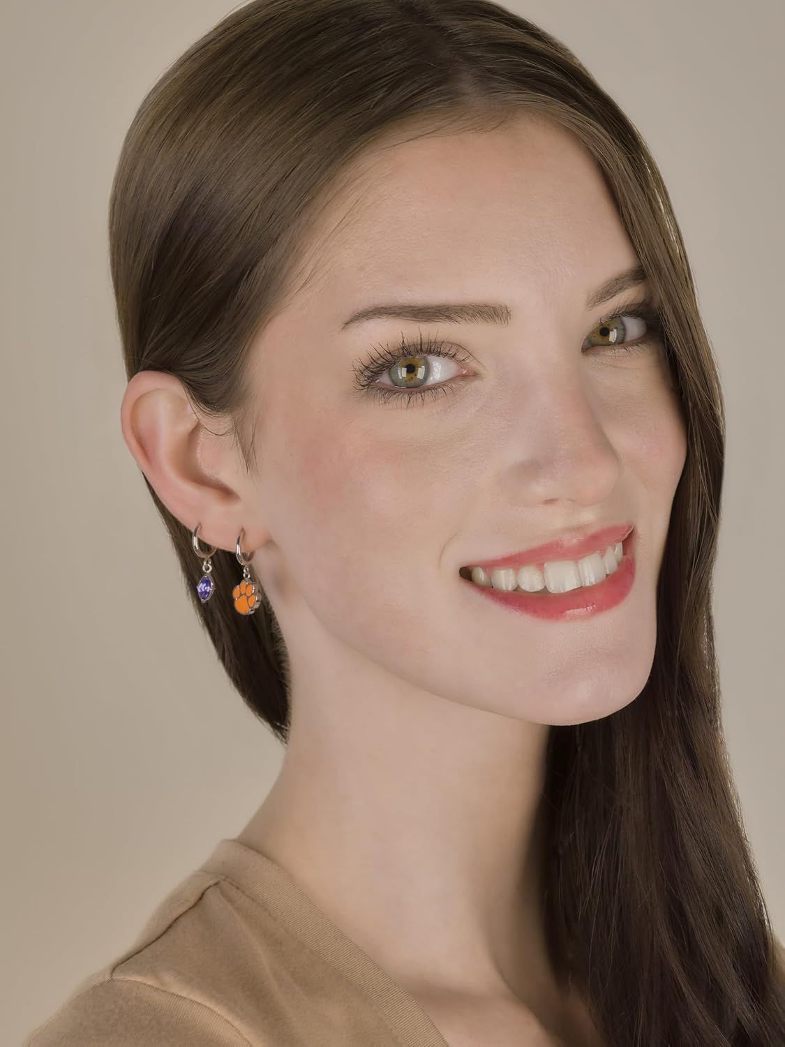 Stone Armory Earrings for Clemson University Jewelry Gifts for Women, Graduation – Stainless Steel Skin-Friendly Clemson Tigers Earrings Tiger Paw Hoops