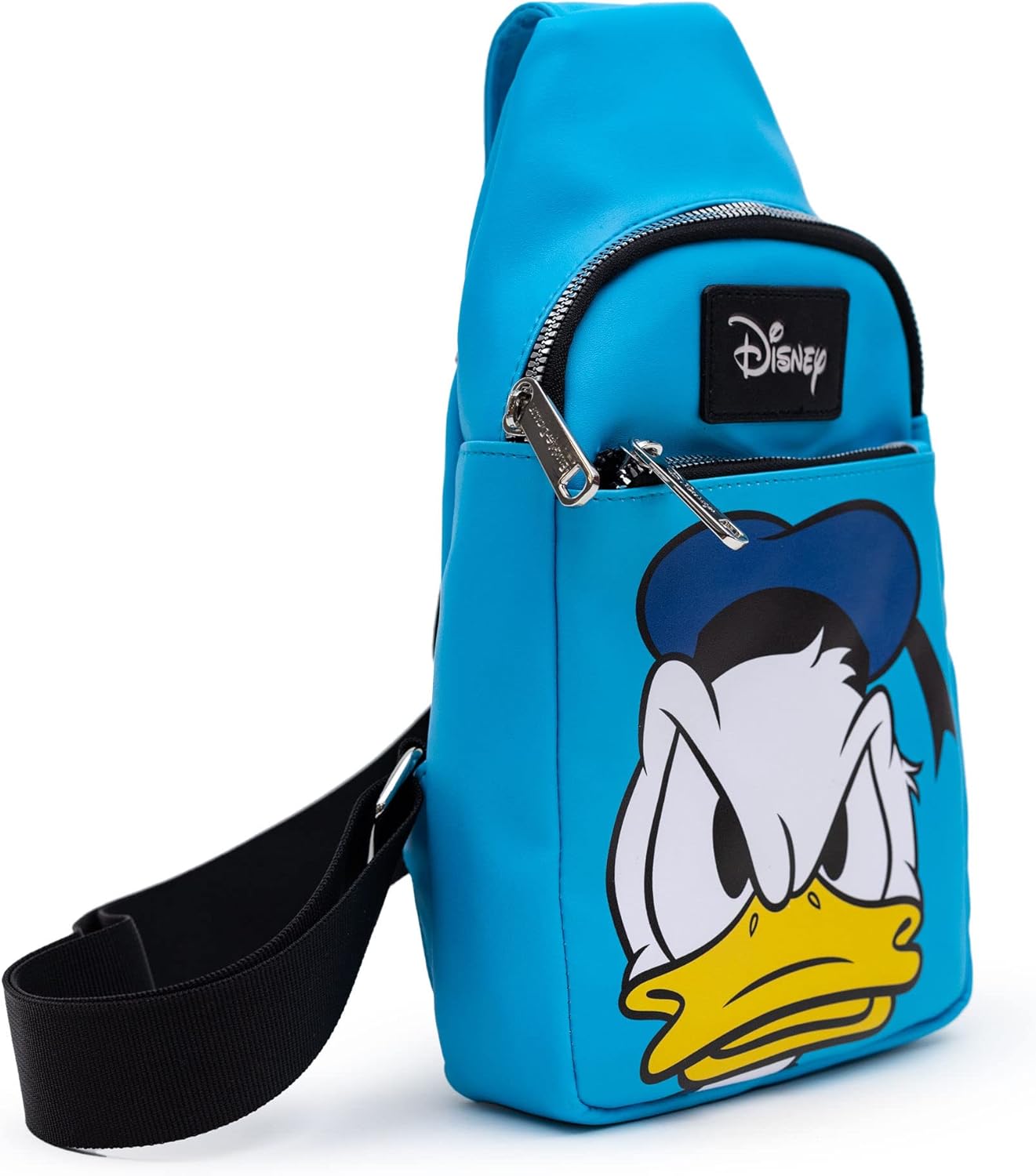 Disney Bag, Sling, Donald Duck Face Close Up, Blue, Bounding, Vegan Leather - Image 3