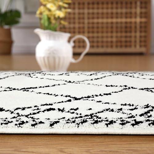 Miniatura 6 de GAOMON Alfombra de pasillo de 2 x 6 pulgadas, con líneas geométricas, moderna, minimalista, antideslizante, para pasillo, alfombra de cocina,