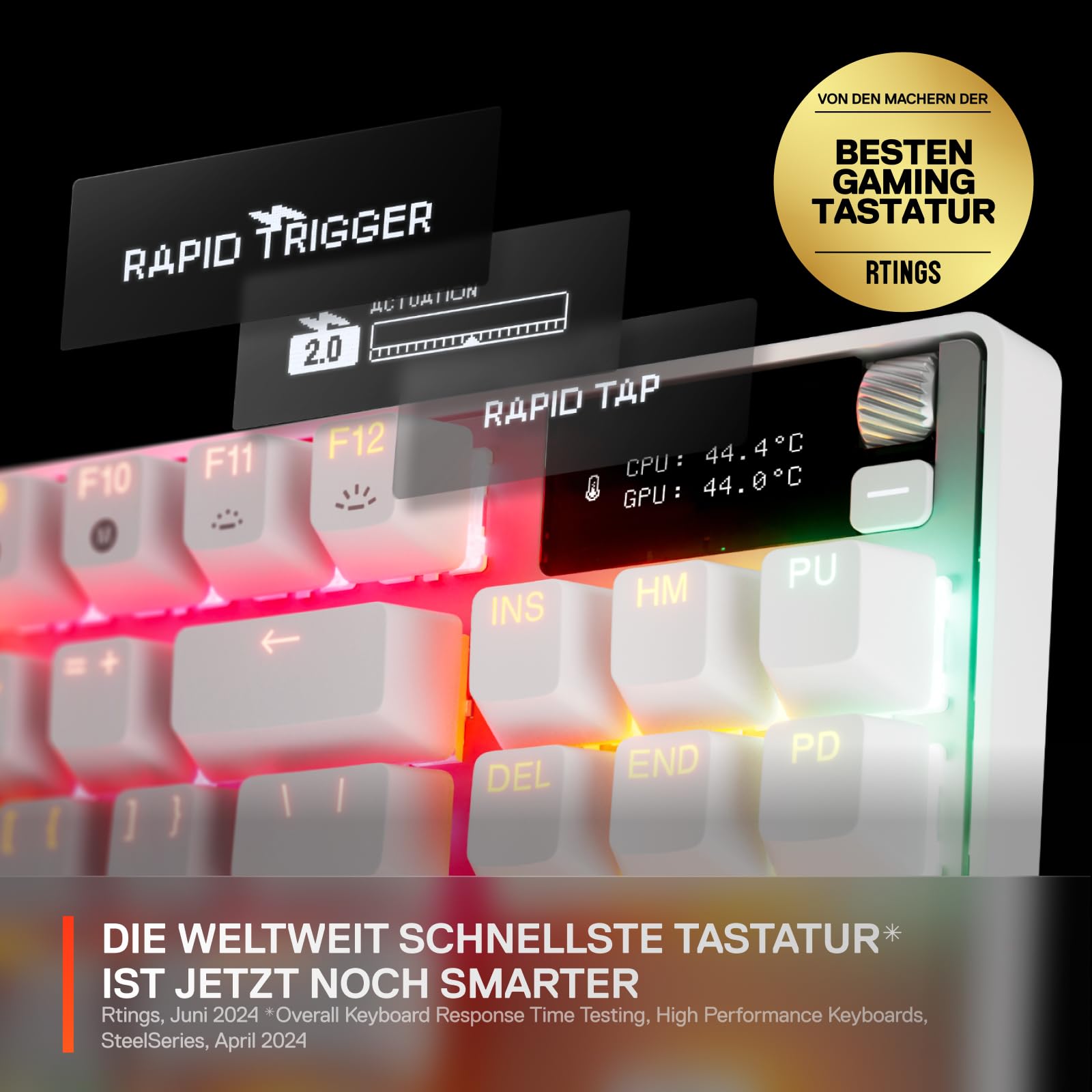 SteelSeries Apex Pro TKL Gen 3 - Weiß - Spielklaviertastatur mit Hall-Effekt-Schaltern - Dettaglio