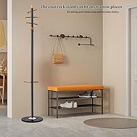Vista 5 de 71'' Coat Tree Freestanding Heavy Duty With Marble Base, Metal Coat Racks Free Standing Coat Hanger Rack For Hanging Clothes, Bags, Hats, Coat Rack