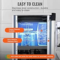 Vista 4 de VEVOR Máquina Comercial para Hacer Helados, Rendimiento de 12 L/H, 1713W Máquina para Helados Duros de Un Solo Sabor de Encimera, Cilindro de Acero