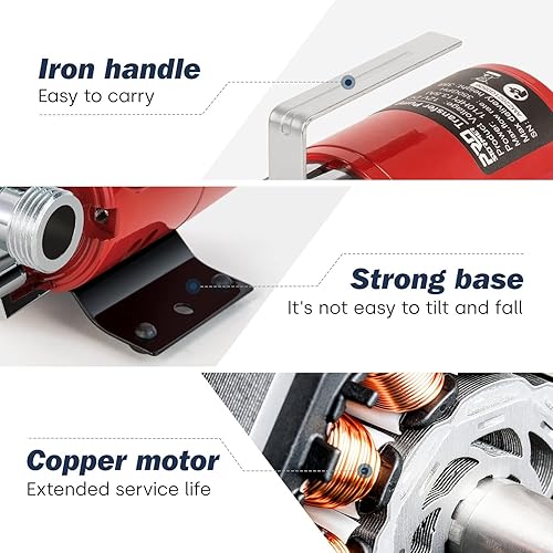 Miniatura 6 de Prostormer - Bomba utilitaria, 12 V CC 350 GPH eléctrica de 1/10 HP Mini bomba de transferencia de agua portátil con kit de manguera de agua, ideal