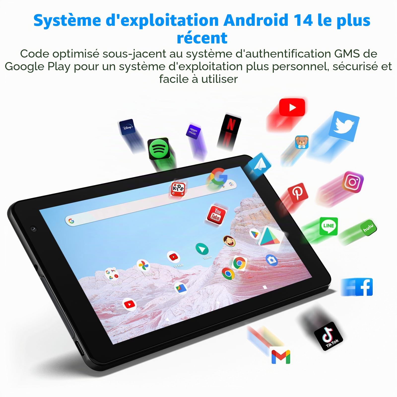 PRITOM Tablette PC Android 14 7