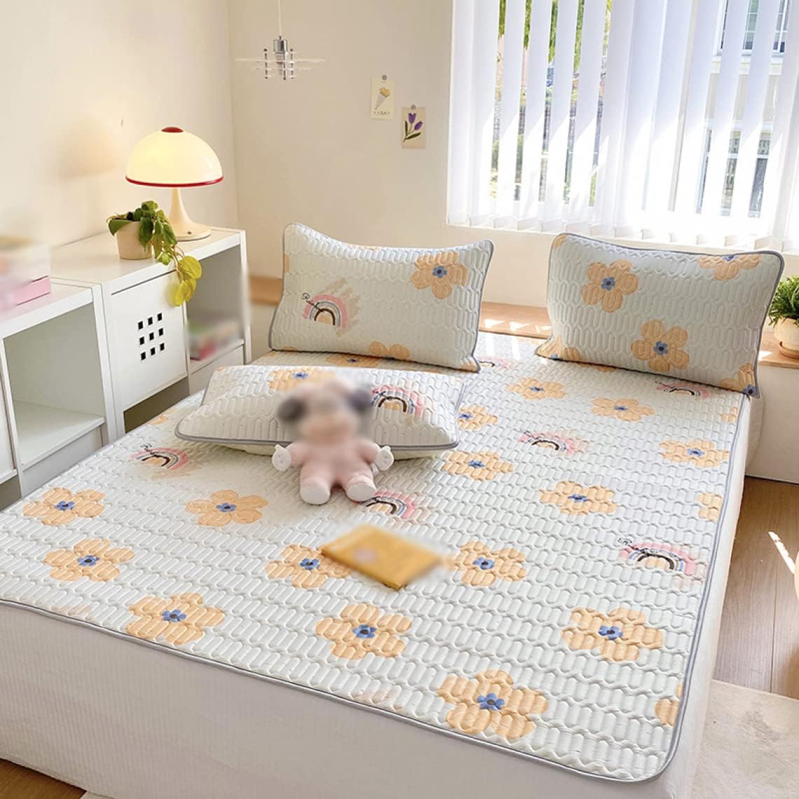 Bed Pad Underlay Pad 90 * 200cm*S Queen Polyester For Spring and Summer Smooth Sweat Absorbing Underlay Pad Sweat Absorbing Underlay Pad Bed Pad (Style M12 90 * 200cm*S)