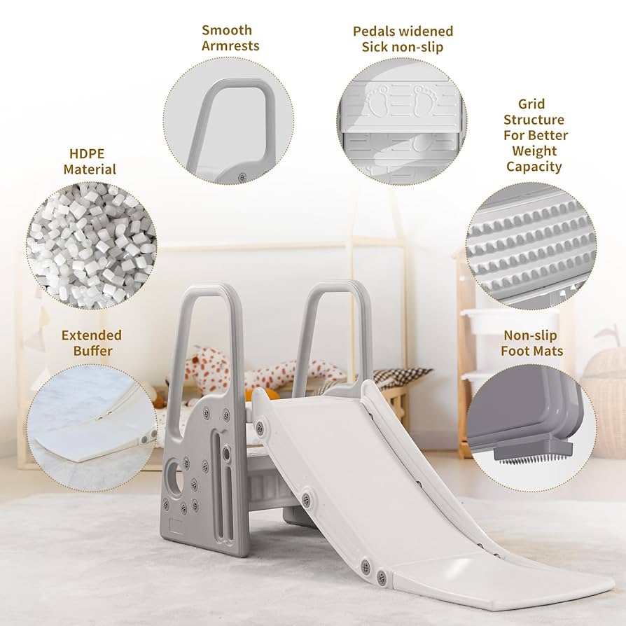playdesign 3REE OVER Z グレー L Amazon.com: 8 in 1 Toddler Slide Playset, Toddler Indoor