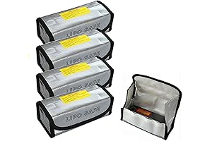 4Pcs Lipo Battery Fireproof Bag