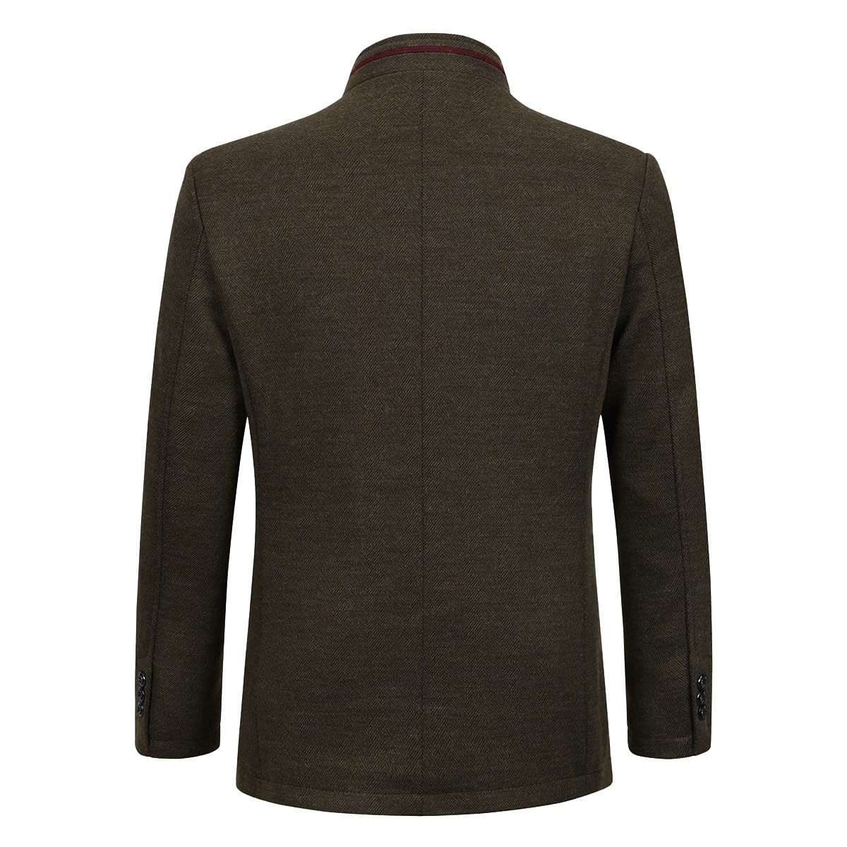 Allthemen Manteau Homme d'hiver Caban Court Slim Fit Col montant d'affaires sans Repassage Casual