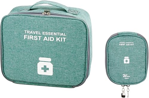 Bolsas vacías de primeros auxilios, bolsa de medicina de viaje, bolsa organizadora de suministros médicos, kit portátil para viajes, automóvil,