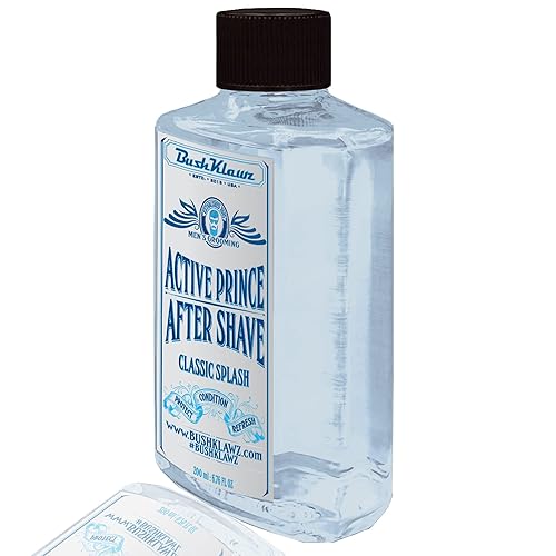 Miniatura 10 de BushKlawz Clásico refrescante refrescante y calmante Barbería Barbería para después del afeitado Loción Bálsamo Tóner Elixer Splash Urban Prince