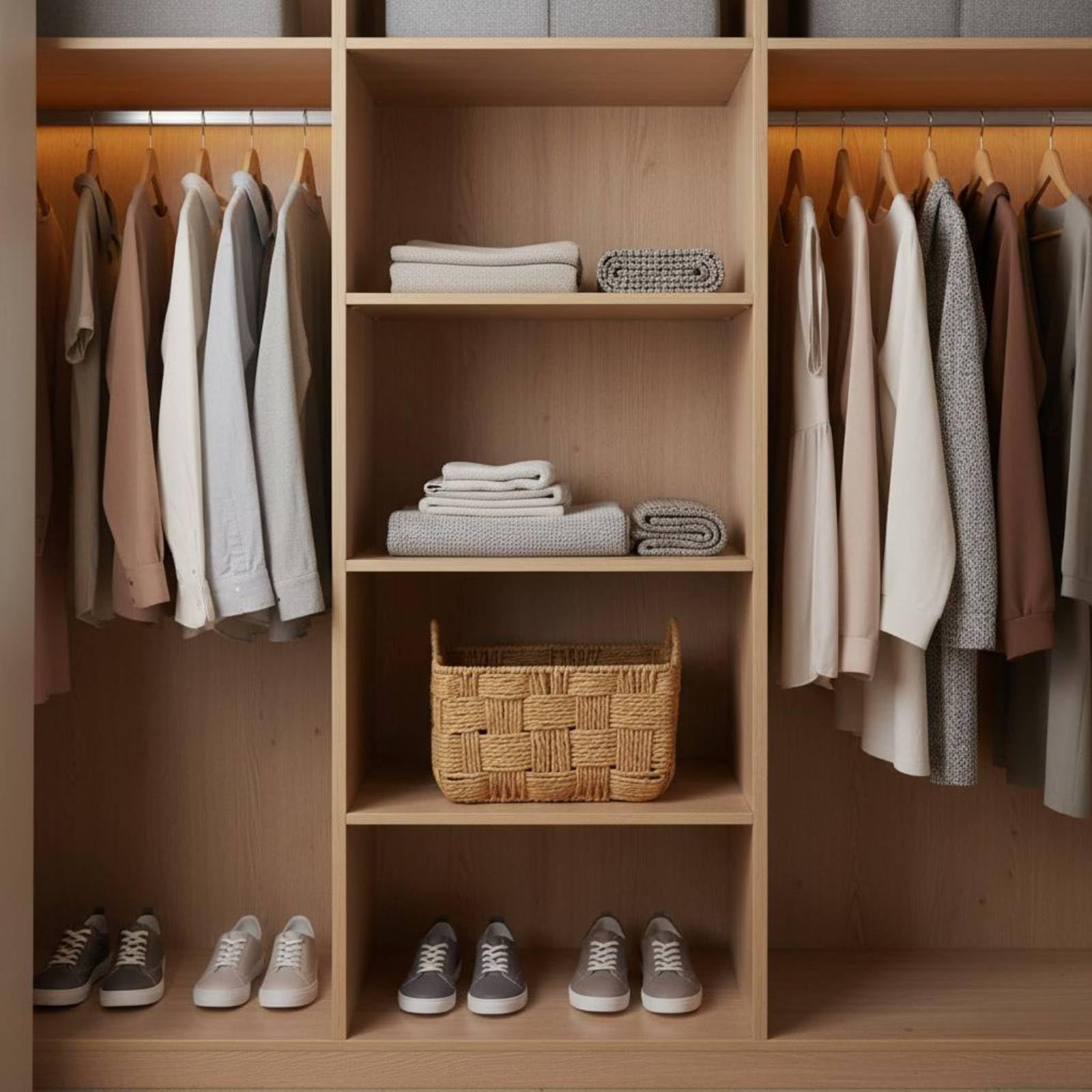 Cesto Portaoggetti Intrecciato a Mano Elegante Stoccaggio Casa Leggero Arredo Domestico, Set Di Tre Pezzi