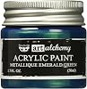 Prima Marketing Finnabair Art Alchemy Acrylic Paint 1.7 Fluid Ounces, Metallique Emerald Green