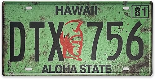 Miniatura 9 de KETMEDI Placa de matrícula retro de metal, 12"X6", señalización decorativa, 50 piezas de decoración para auto, decoración de habitación, diseño de