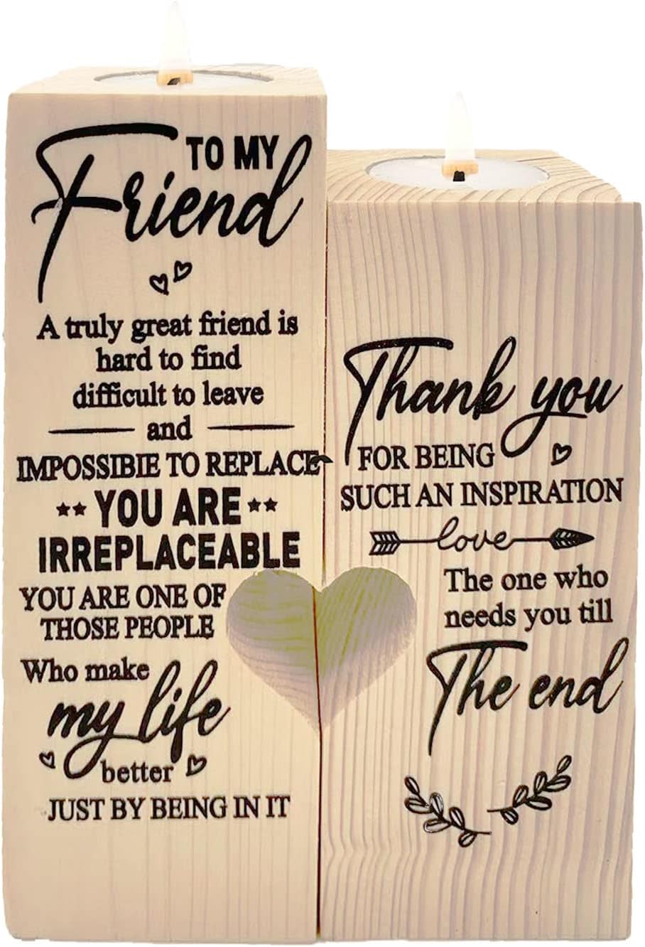 Double-Sided Printing for Women - Friendship Candlestick for a Special Friend, Idea - Unique and Thoughtful Gifts for Best Friend Women