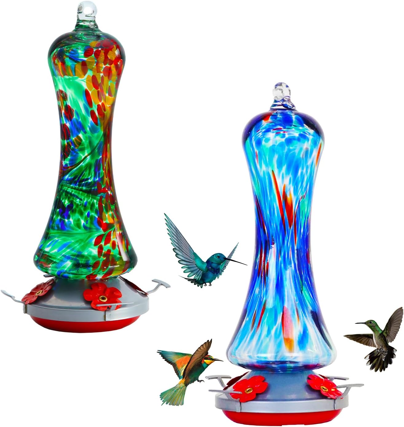 Save 15% with Green & Blue Hummingbird Feeder