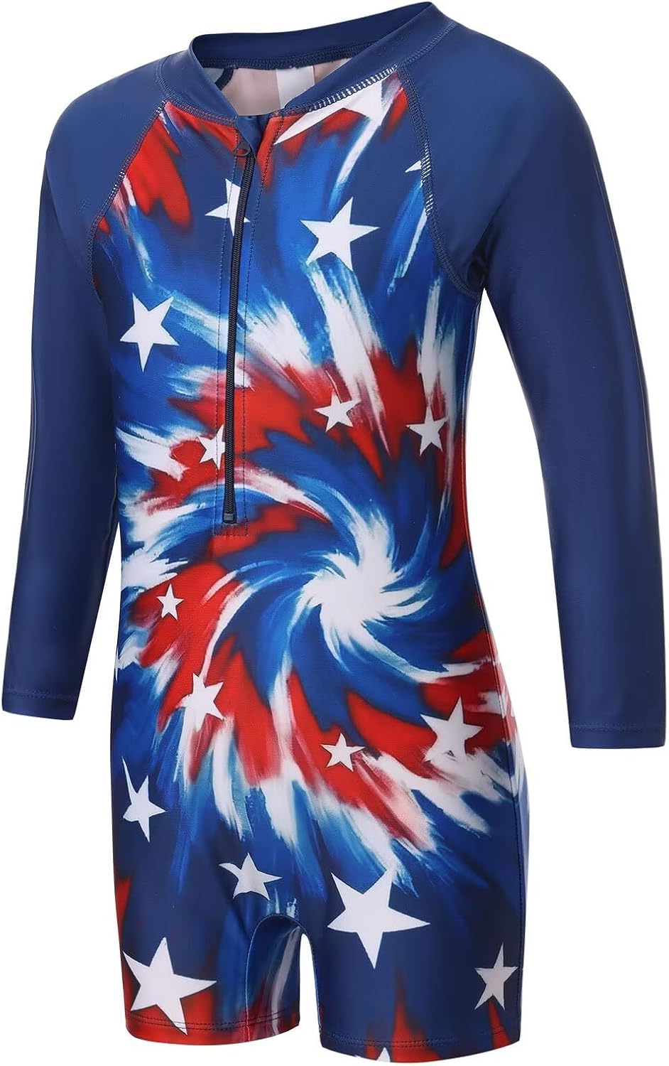 Girls One Piece Swimsuits for Girls Long Sleeve Bathing Suit Sun Protection Rash Guard with Front Zipper 3-16 Years