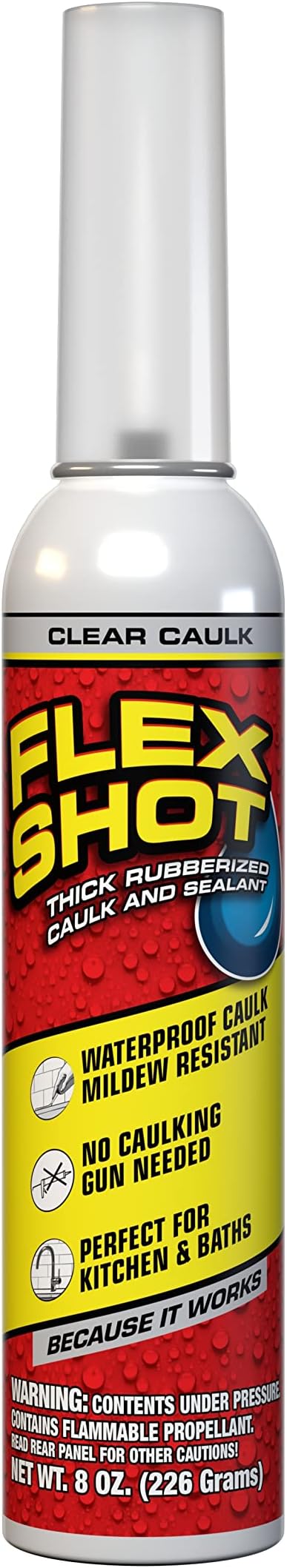 Rubber Adhesive Sealant Caulk, 8-oz, Clear