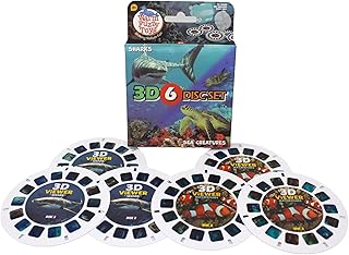 WARM FUZZY Toys Sea and Shark Reels for Viewfinder - Viewfinder Reels for Kids & Adults, Classic Toys, 3D Reel, Retro Toys, Contains 6 Slide with 42 High Definition 3D Images