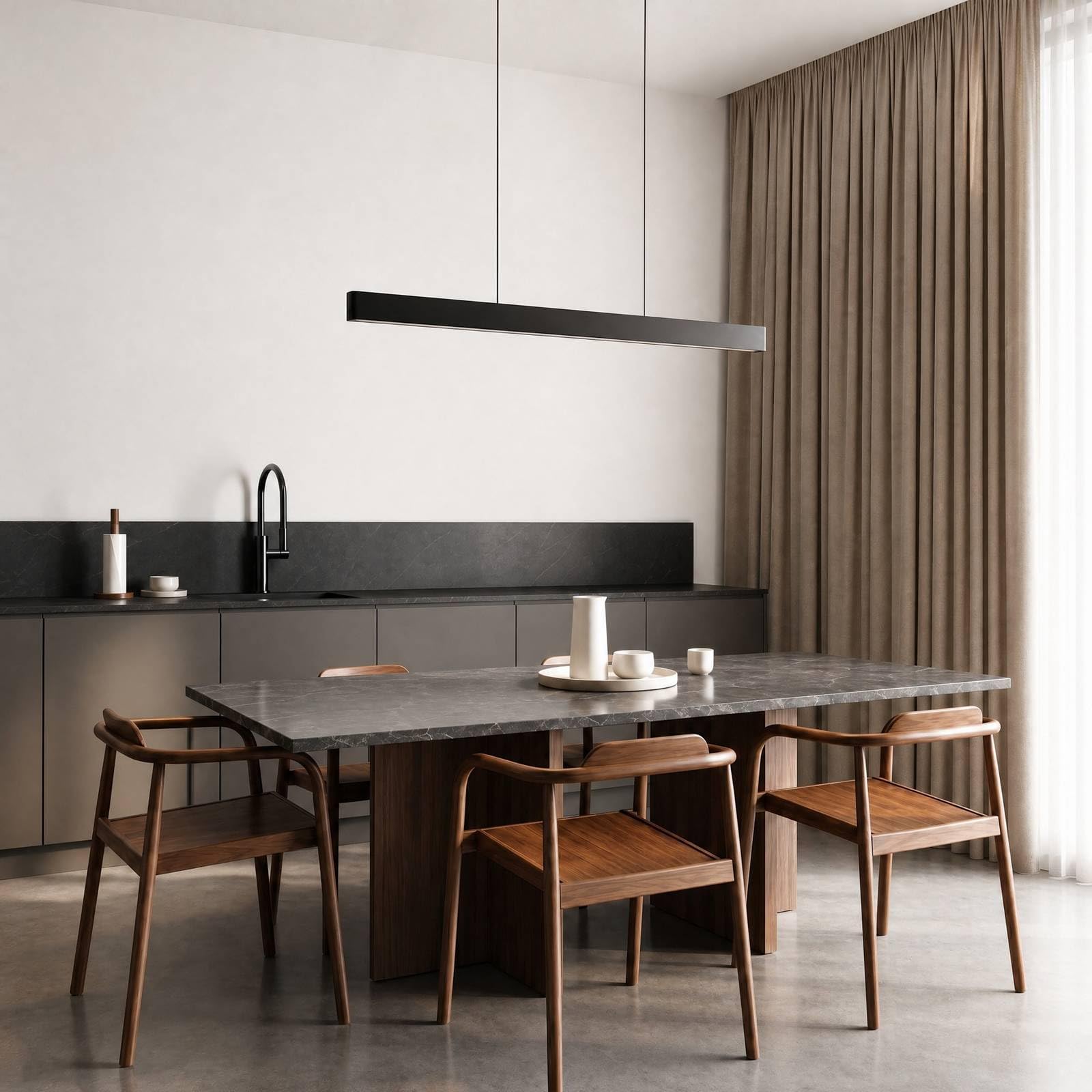 Lucande Lampa wisząca LED Smart Home Mylosh z lampką do czytania (nowoczesna) w kolorze czarnym z aluminium (1 żarówka) – lampa sufitowa do jadalni, inteligentna lampa wisząca, inteligentna lampa