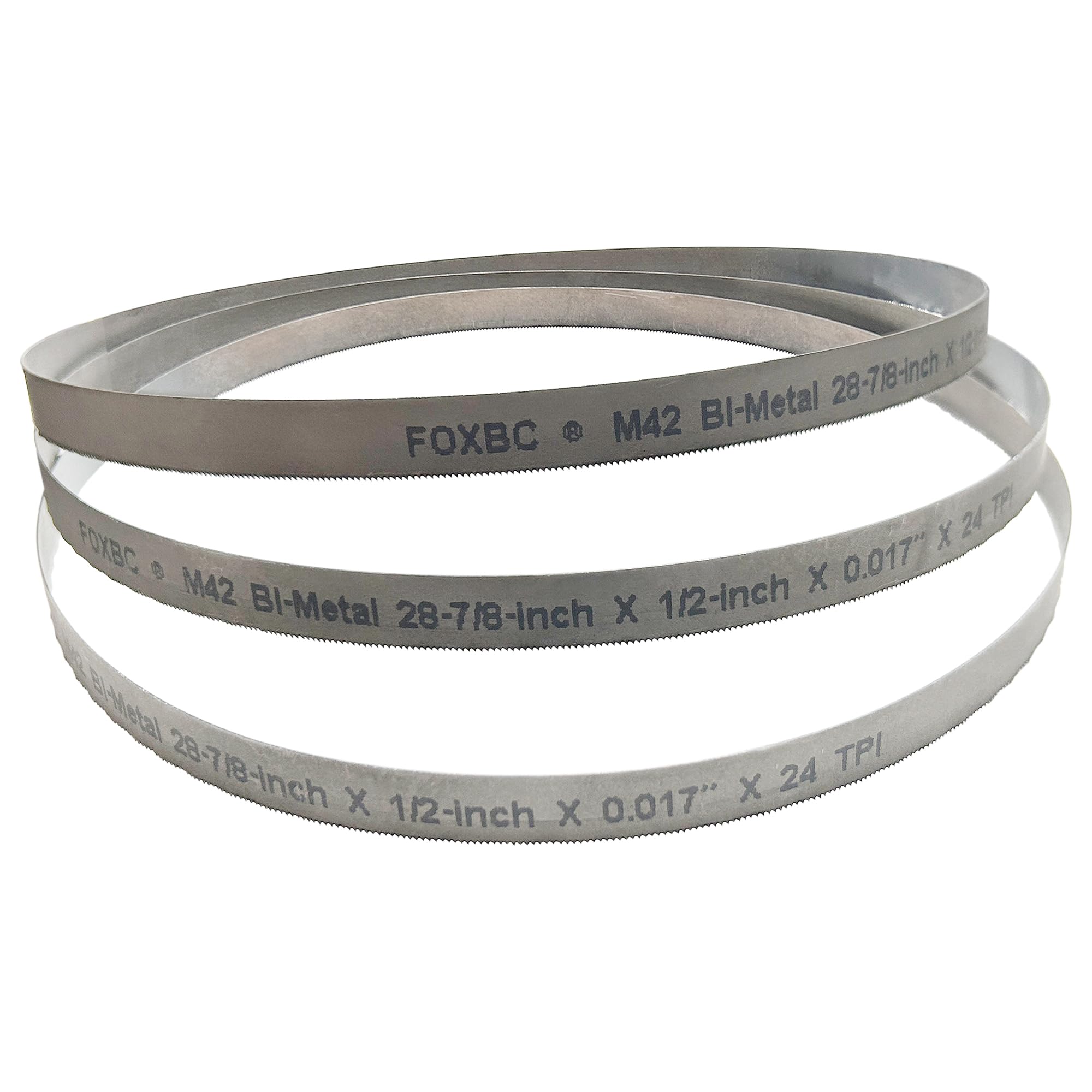 FOXBC Hoja de sierra de cinta 733 x 13 x 0,45 mm, 24 ZpZ, M42, hoja de sierra de cinta metálica de acero