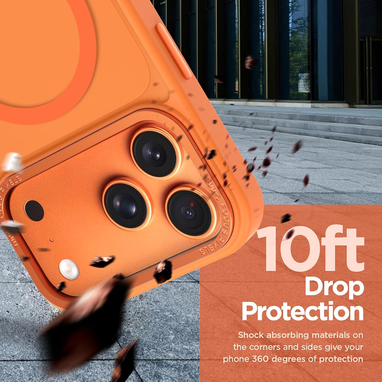 MOWIME Magnetic Case for iPhone 17 Pro Max [Compatible with Magsafe] [with Wallet & Card Holder] [Cute Cheetah Print] Slim Translucent Matte Case for iPhone 17 Pro Max 6.9" 2025, Orange - Image 2