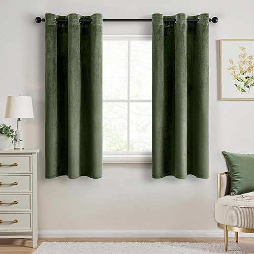 Miniatura 8 de Cortinas de terciopelo azul oscuro de 96 pulgadas de largo, aisladas, insonorizadas, para sala de estar, cortinas de ventana con ojales para