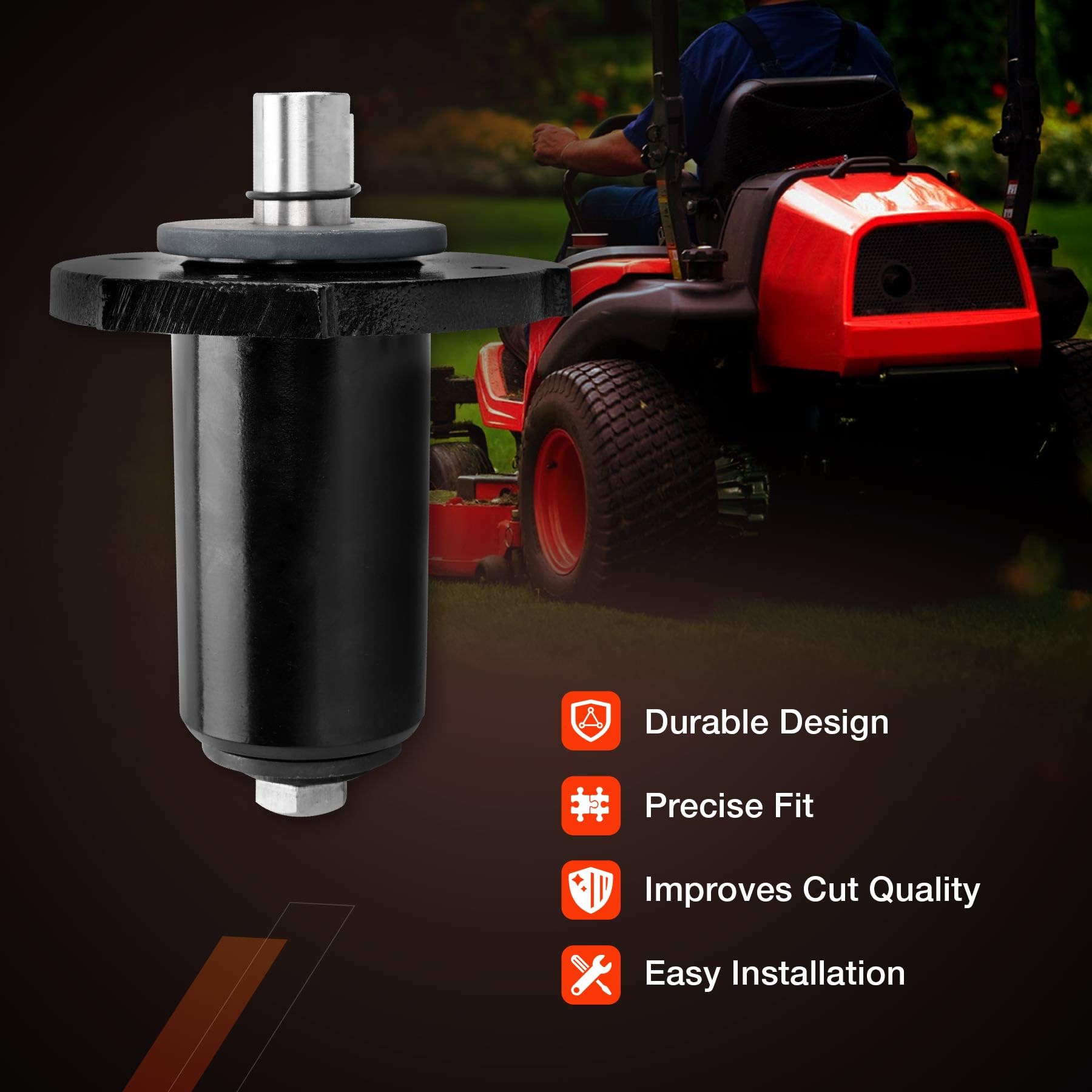 ATRACYPART Paquete de 3 husillos de cubierta de cortacésped 59202600 compatibles con Ariens Gravely Pro Master Stance Turn reemplaza # 59215400 59225700 69219700