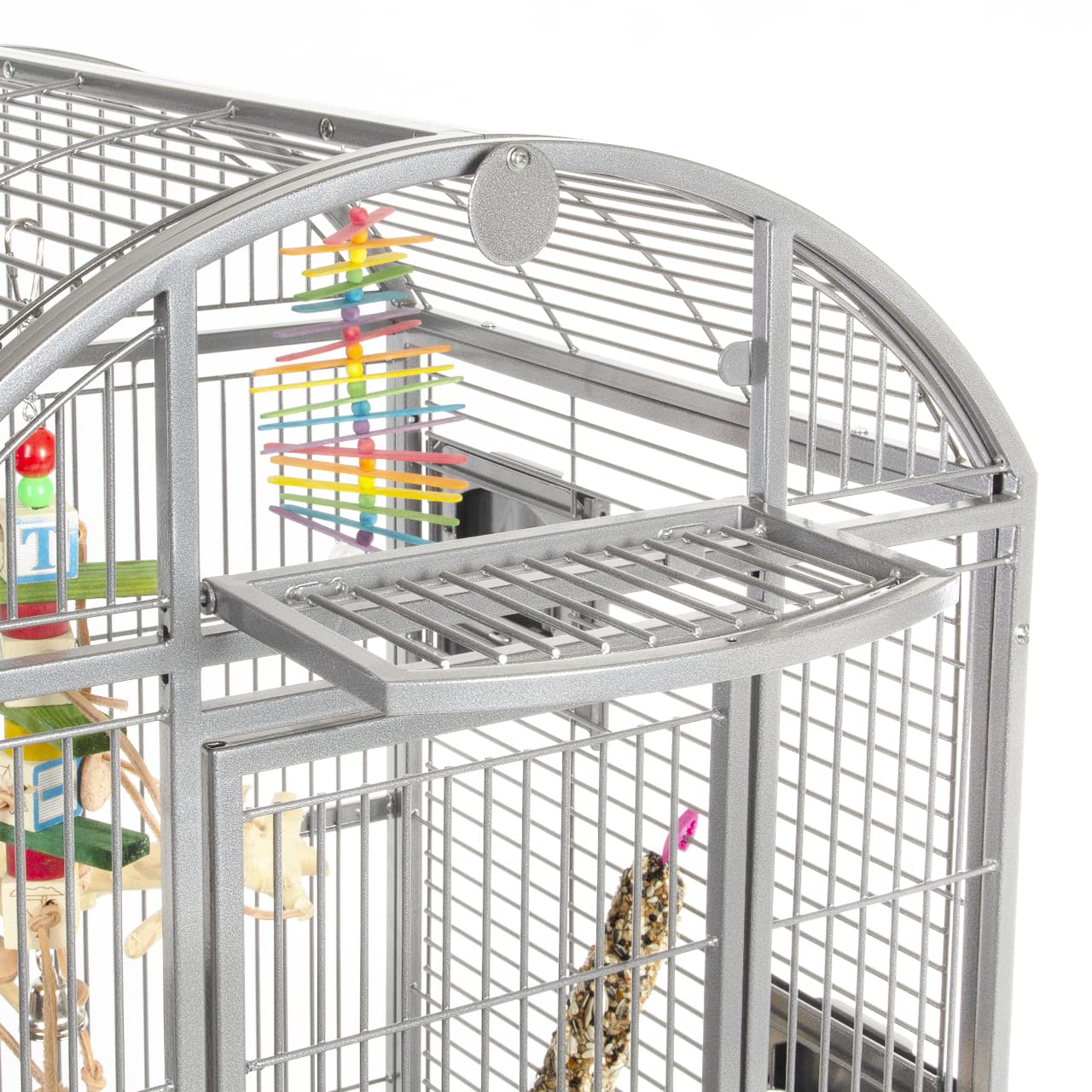 Montana Cages | Käfig, Voliere Finca Dome mit Rundbogendach - Platinum der Vogelkäfig für Sittiche & Papageien