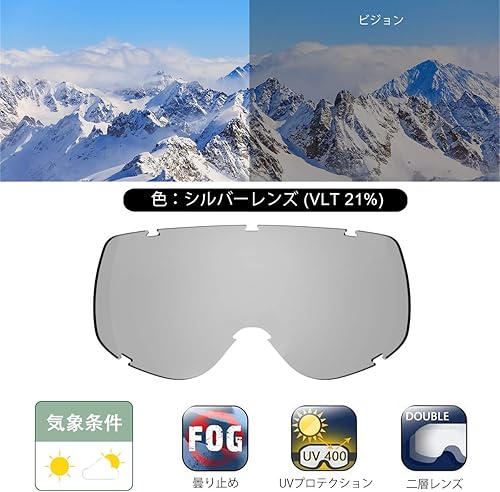 Miniatura 2 de findway Gafas de esquí para niños y niñas, jóvenes, OTG antivaho sobre gafas de nieve y snowboard