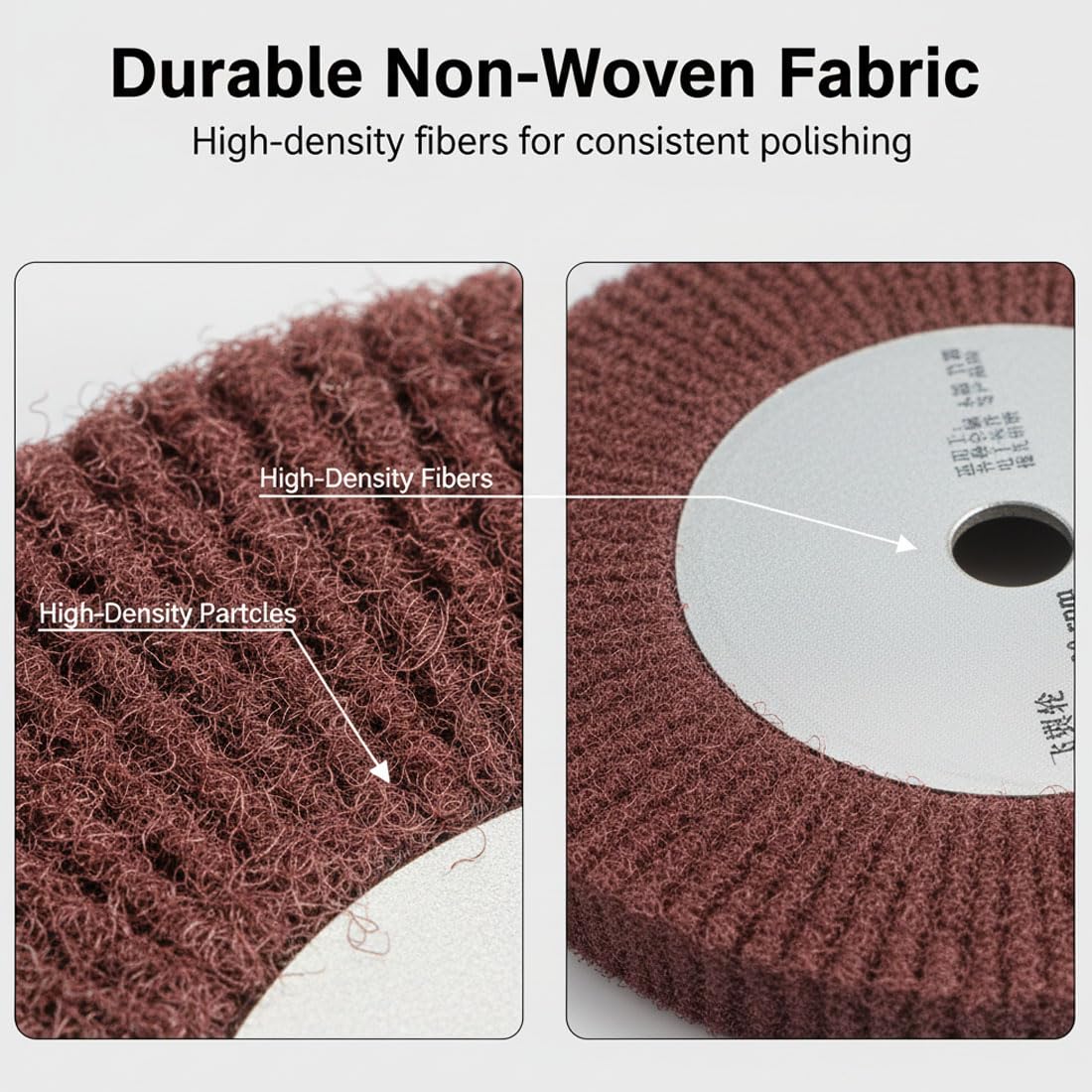 8" Non-Woven Polishing Wheels - 320 Grit -3