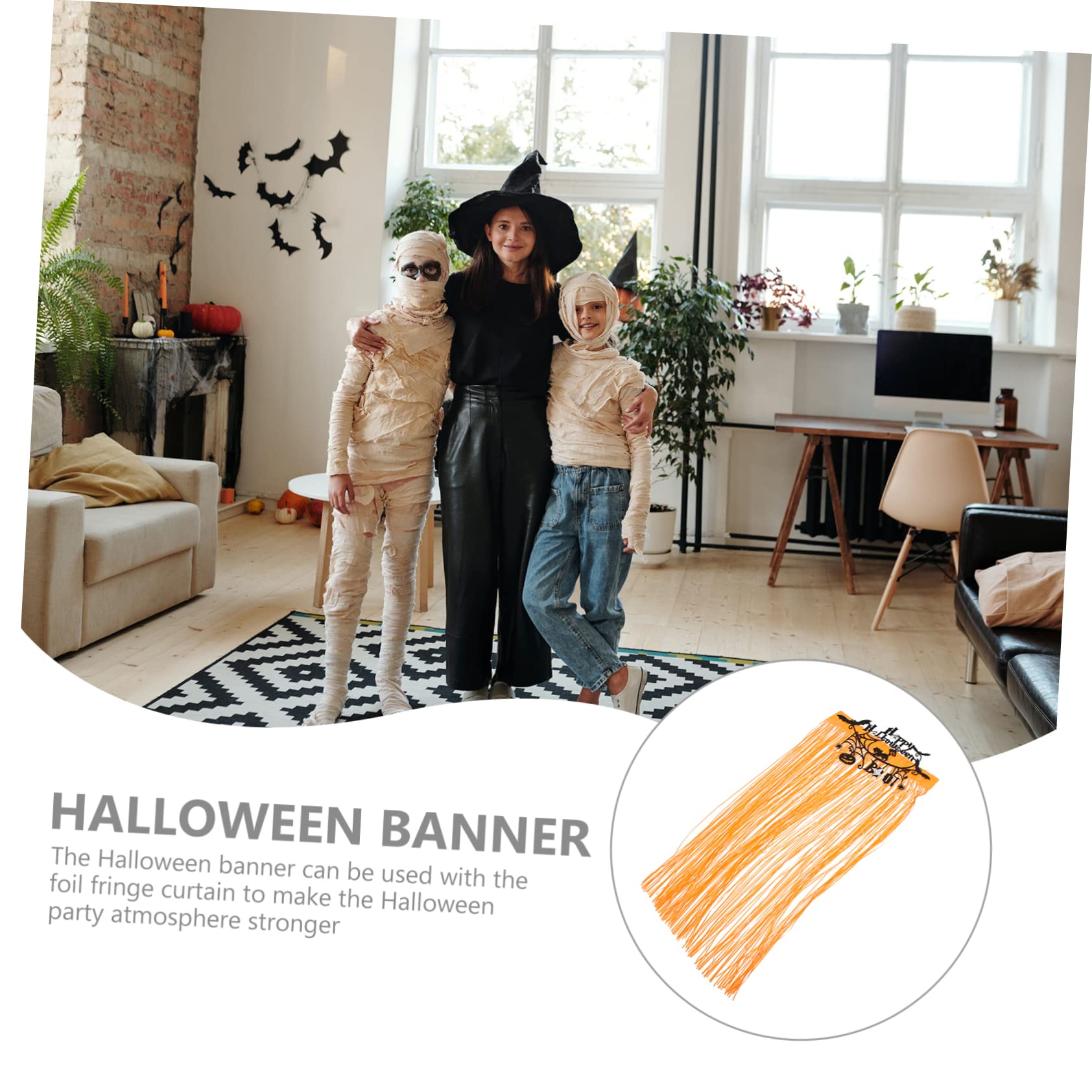 Cabilock Lot De 5 Rideaux À Franges en Aluminium pour Décoration De Fête Dhalloween 10 M