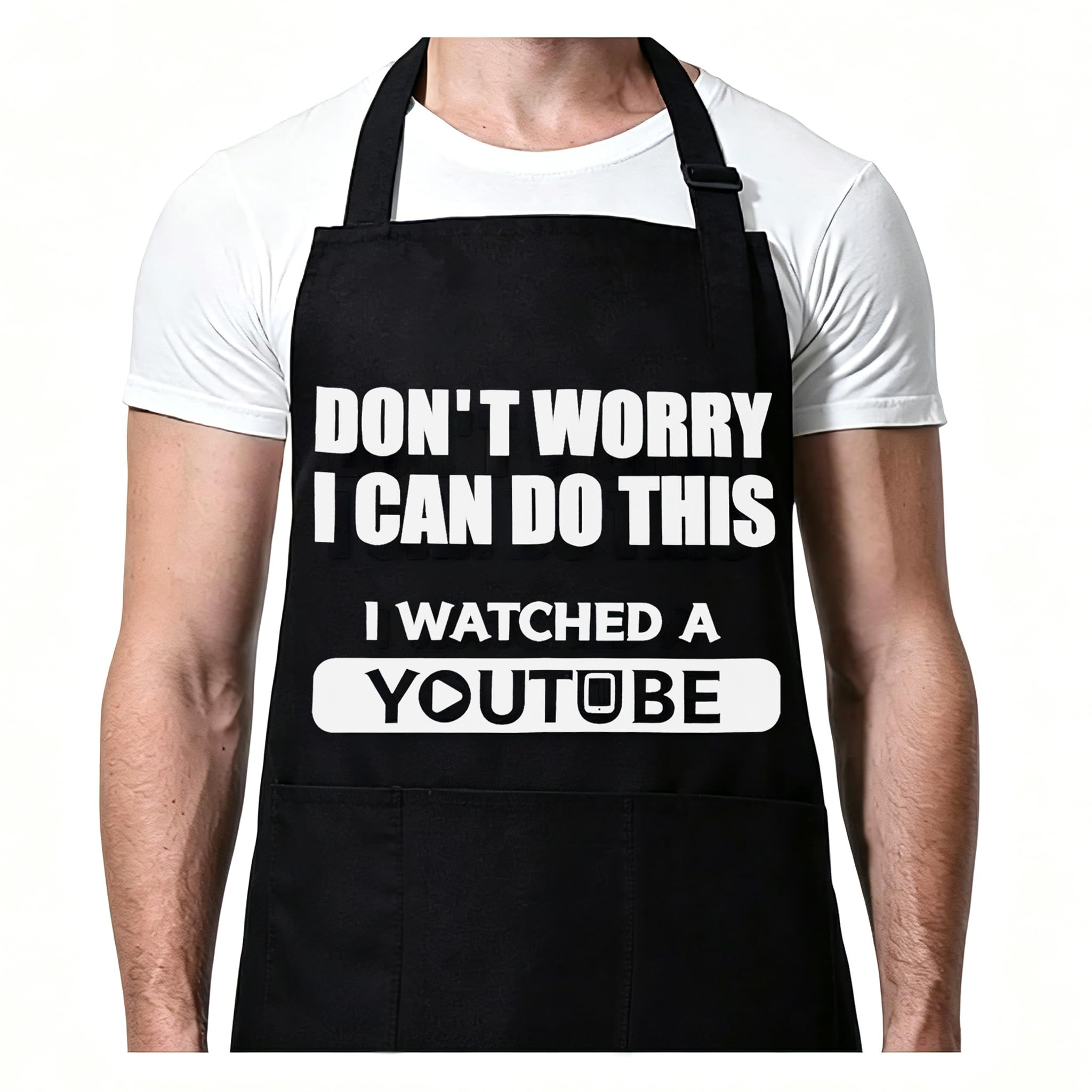 Funny Aprons for Men, Don't Worry I Can Do This Dad BBQ Apron Waterproof