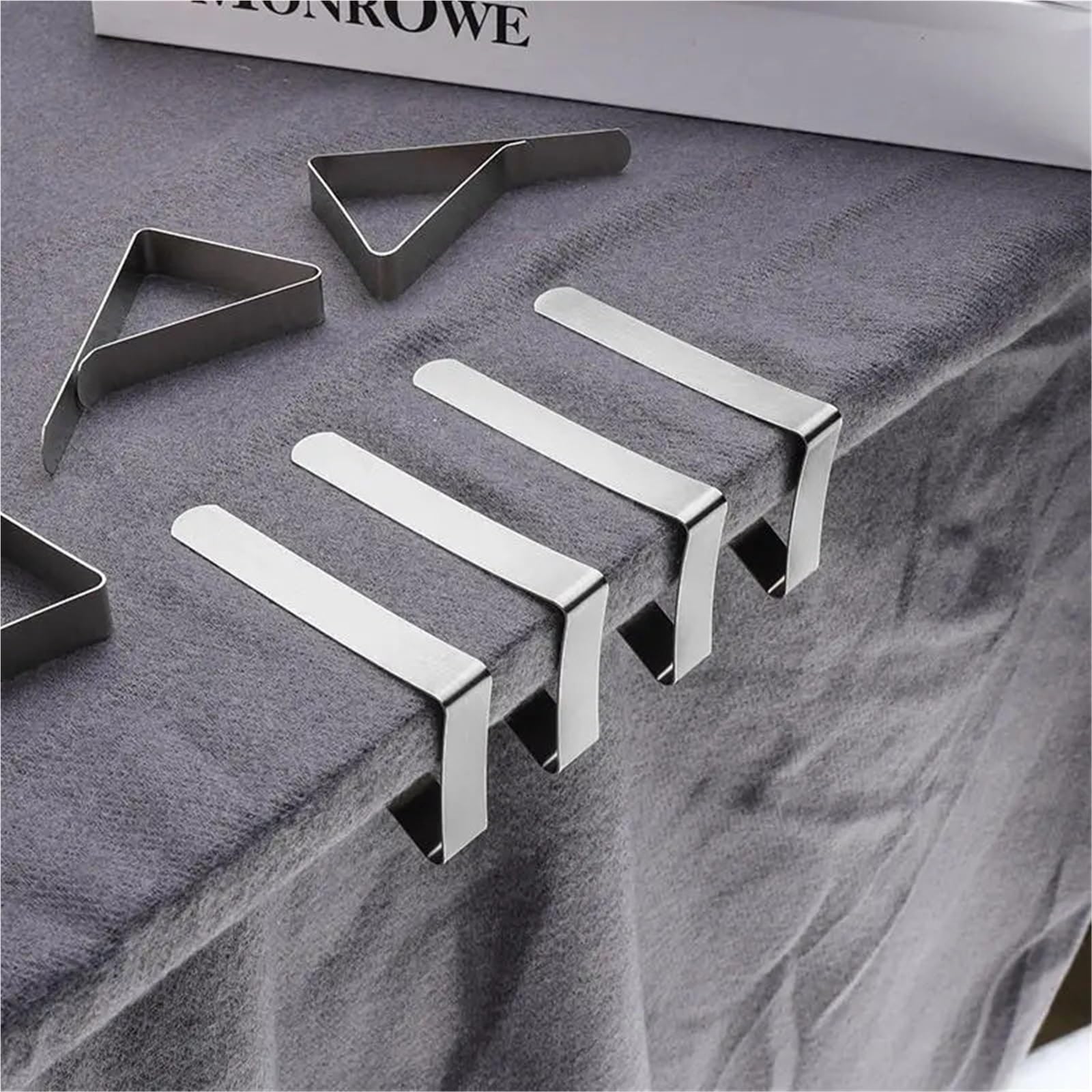 Ferma Tovaglia da Tavola Morsetti for tovaglie Regolabili in Acciaio Inossidabile Morsetti for tovaglie Porta Panni for Picnic in casa(5sets(40pcs))
