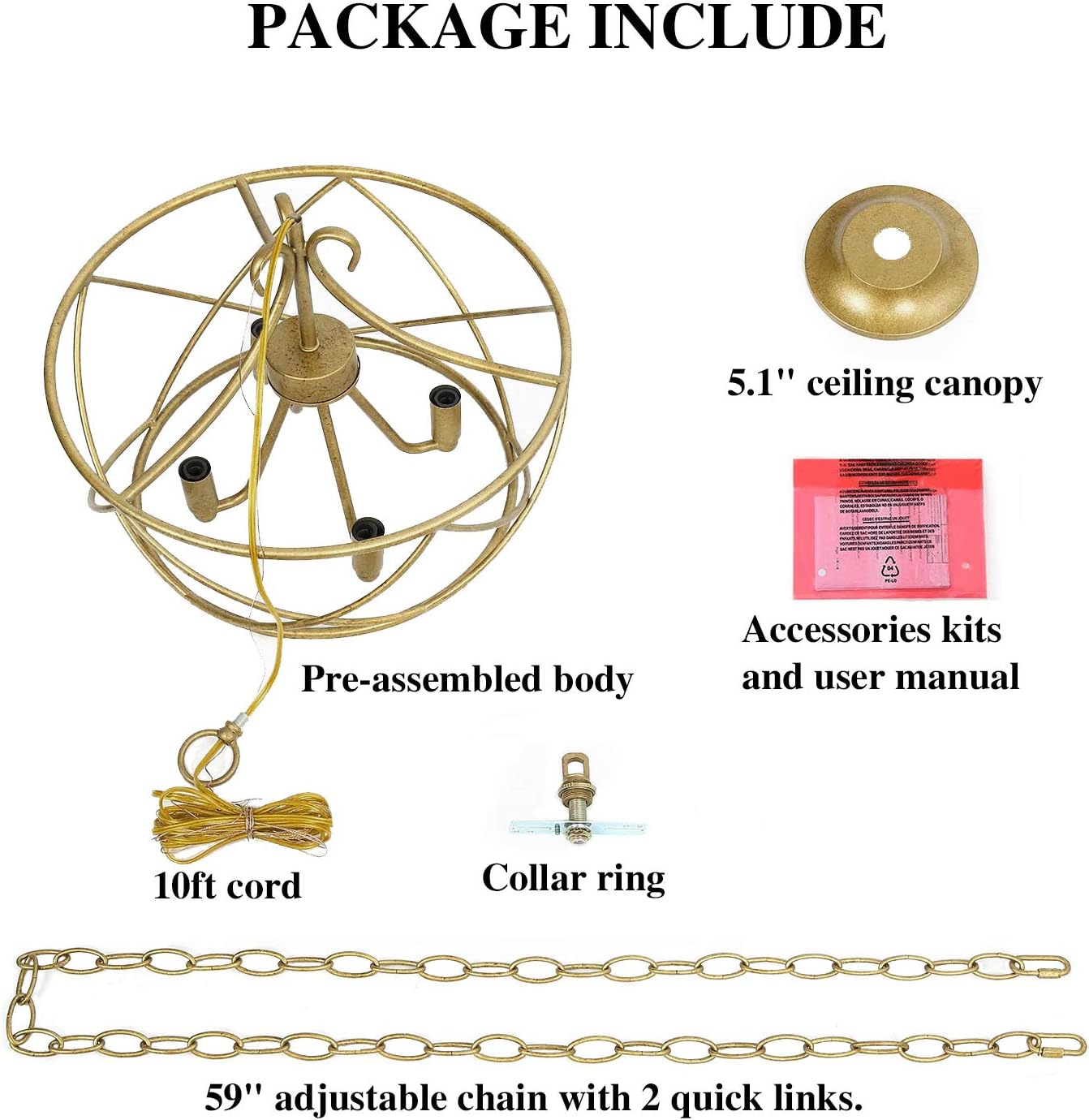 Flаѕh Dеаlѕ - 40% оƒƒ KSANA Antique Gold Chandelier, Modern Drum Light Fixture for Dining & Living Room, Bedroom, Foyer and Kitchen