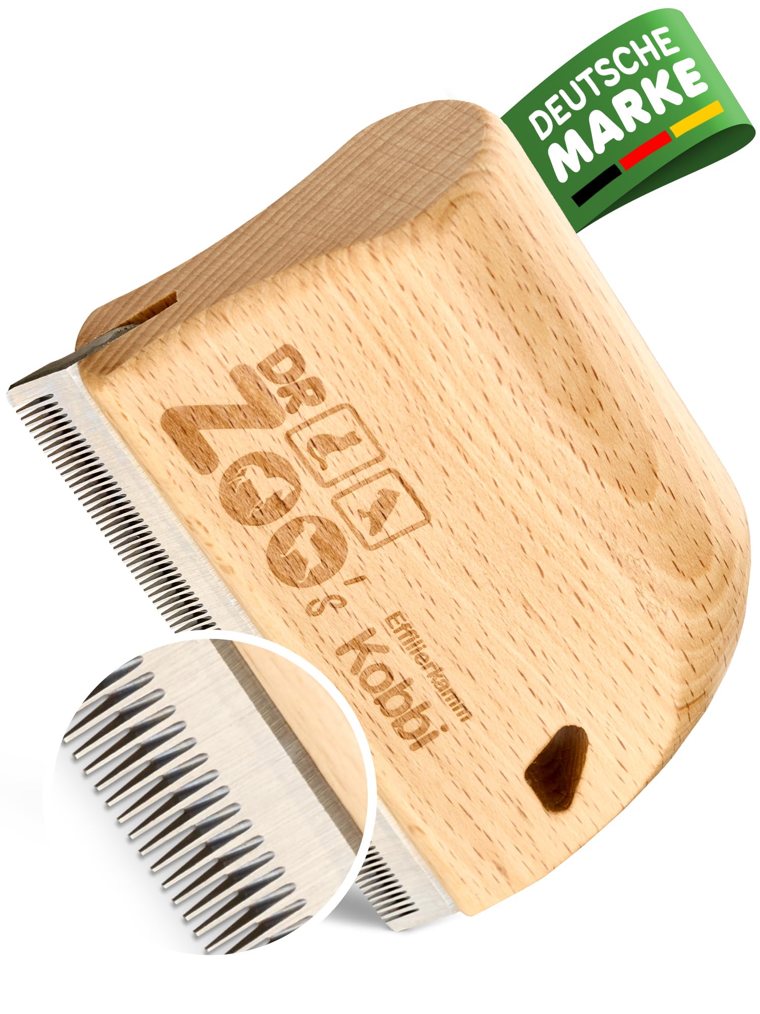 DR Zoo Kobbi Thinning Comb - The Ideal Dog Brush for Changing Long Hair & Undercoat - Grooming for Small, Large & Medium Dogs